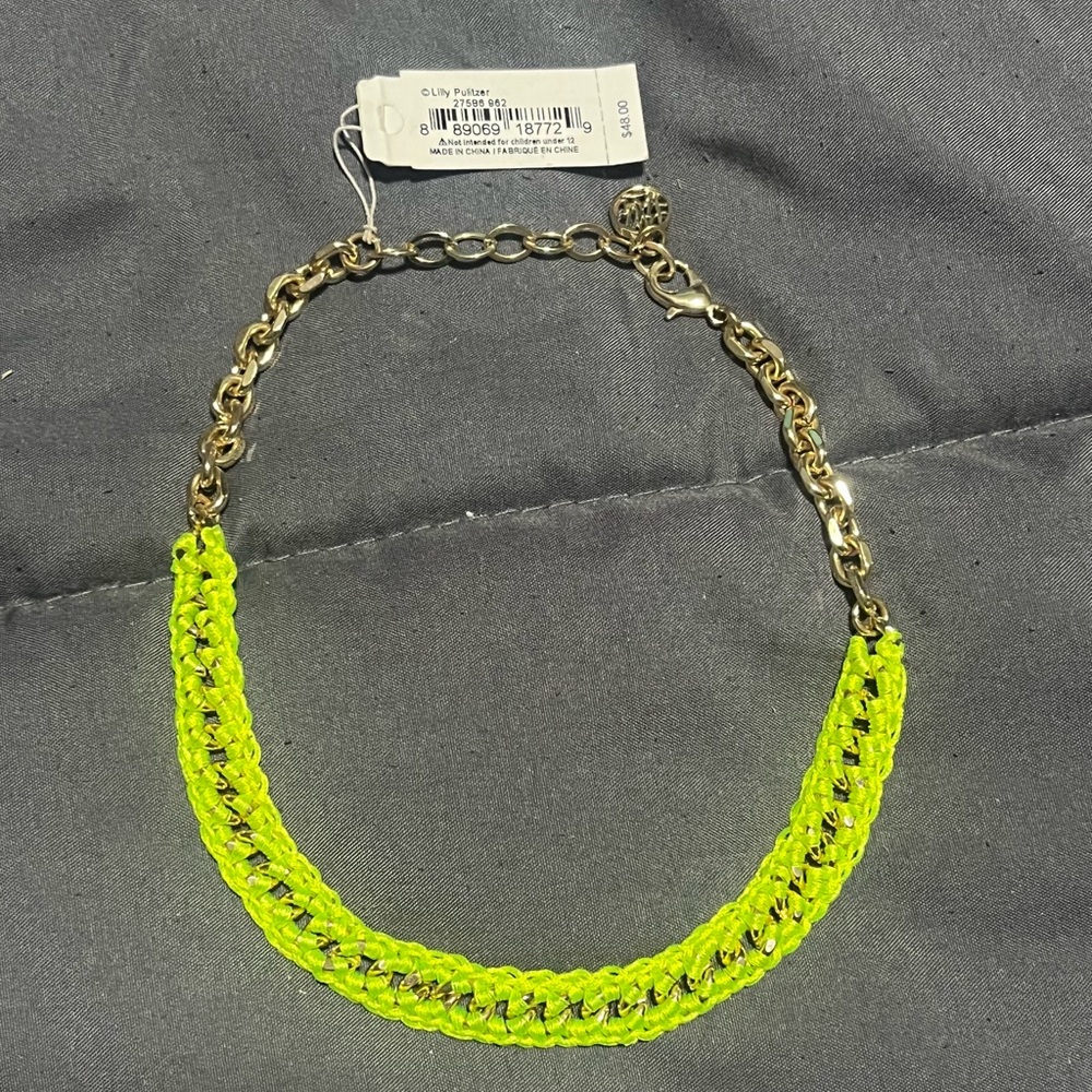 NWT Lilly Pulitzer Margarita neon choker necklace